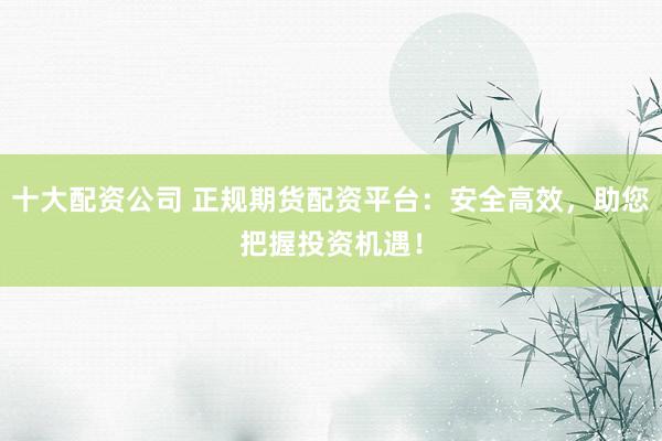 十大配资公司 正规期货配资平台：安全高效，助您把握投资机遇！